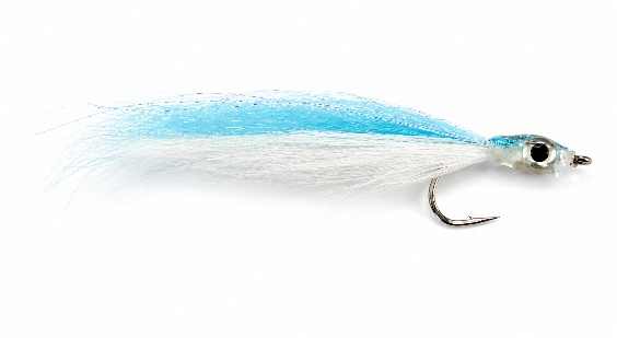 Blue and White Surf Tear Drop Baitfish Fly