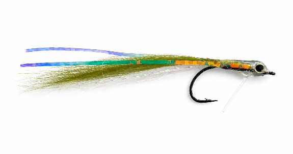 Olive Surf Tear Drop Baitfish Fly
